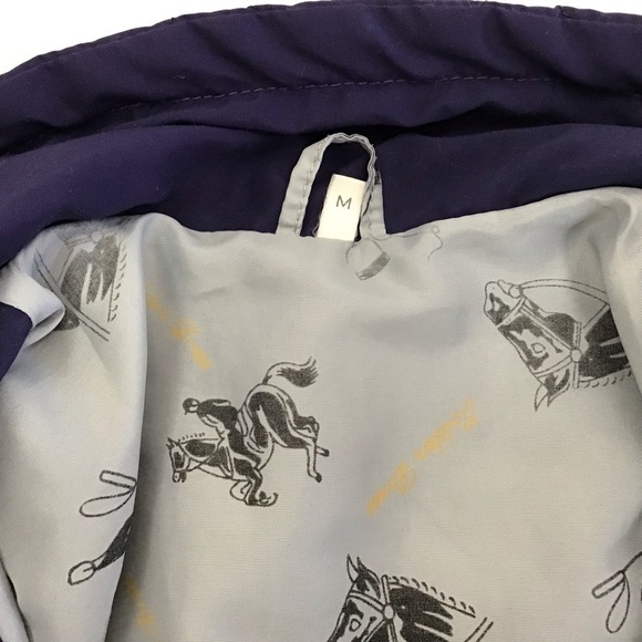 Golden Dress Blue Made in Germany  quilted equestrian barn jacket. Size medium. - Picture 8 of 13